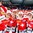 Team Switzerland celebrates after the 2017 Women's Final Olympic Group C Qualification Game between Switzerland and Czech Republic photographed Sunday, 12th February, 2017 in Arosa, Switzerland. Photo: PPR / Manuel Lopez